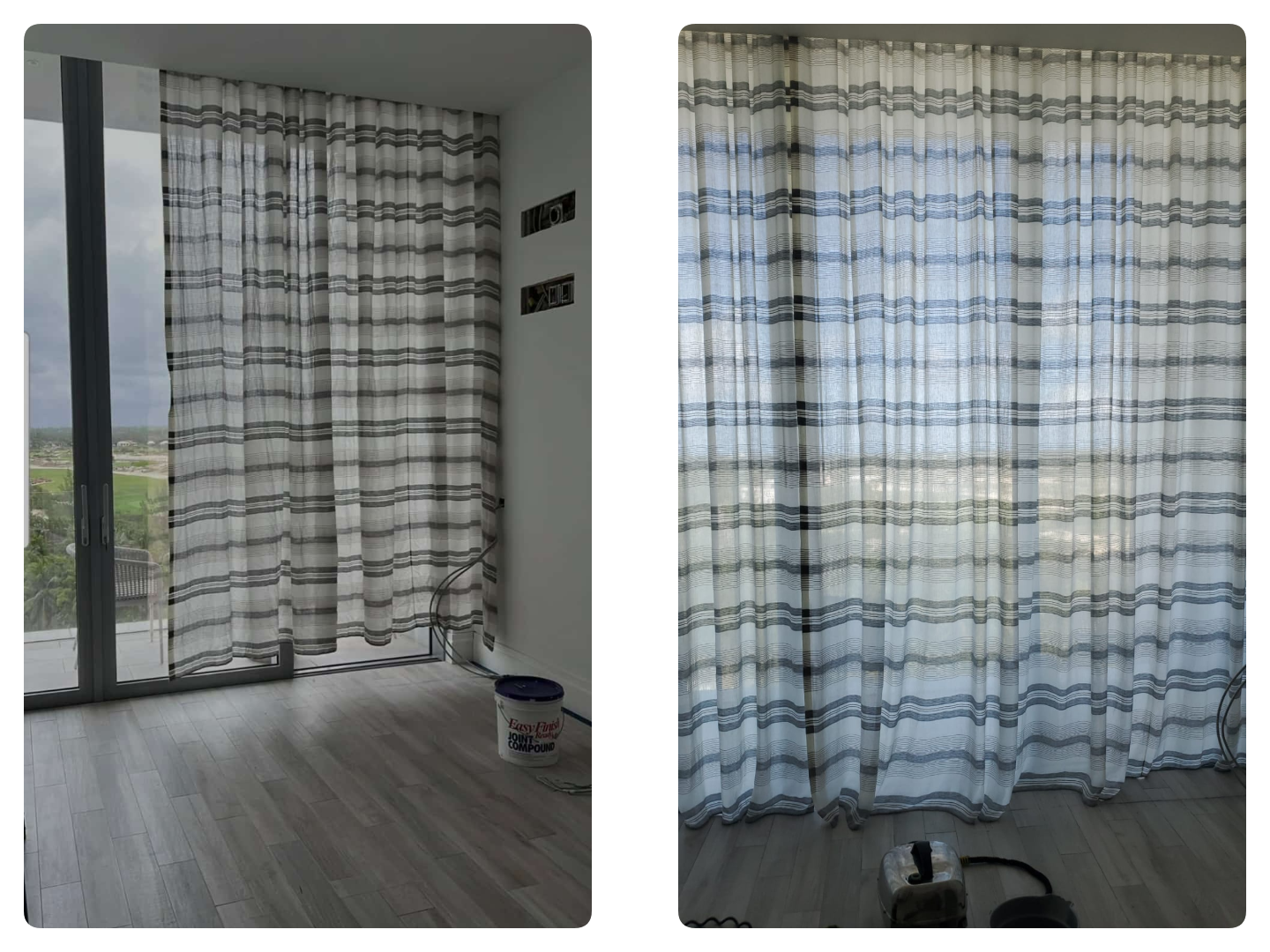 Curtain and rug cleaning result